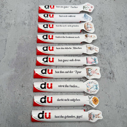 Geschenk zu Ostern, Duplo-Banderole, für 10er Duplo-Packung, Osterhasensuche, kleine Aufmerksamkeit, Druckvorlage, Sofort-Download,  Last-Minute-Geschenk, PDF-Datei