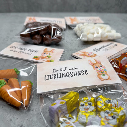 Geschenk zu Ostern, Oster-Tütchen, Schilder, kleine Aufmerksamkeit, Druckvorlage, Sofort-Download,  Last-Minute-Geschenk, PDF-Datei