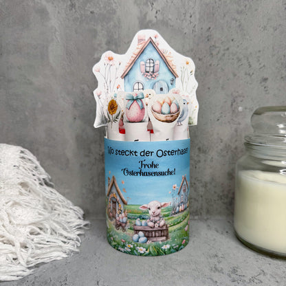Geschenk zu Ostern, Duplo-Banderole, für 10er Duplo-Packung, Osterhasensuche, kleine Aufmerksamkeit, Druckvorlage, Sofort-Download,  Last-Minute-Geschenk, PDF-Datei