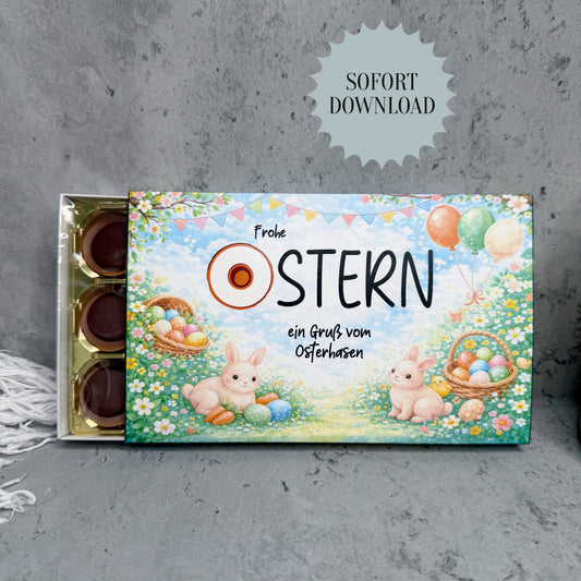 Geschenk zu Ostern, Toffifee-Banderole, kleine Aufmerksamkeit, Druckvorlage, Sofort-Download,  Last-Minute-Geschenk, PDF-Datei