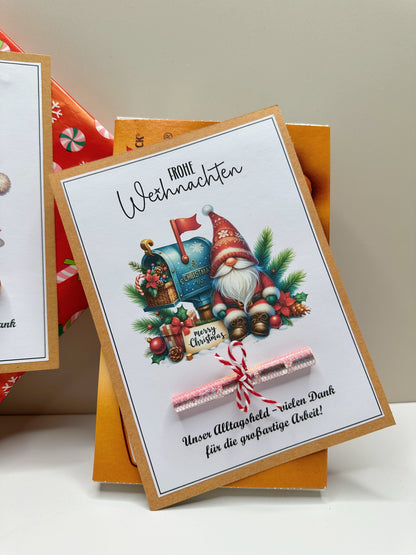 Geldgeschenk Postbote, Postbotin, Karte, Weihnachten, Druckvorlage, Geschenk, Sofort-Download, Last-Minute-Geschenk, PDF