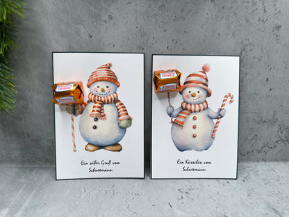 Weihnachten, Geschenk, Karten mit Pralinen, kleine Aufmerksamkeit, Druckvorlage, PDF-Datei