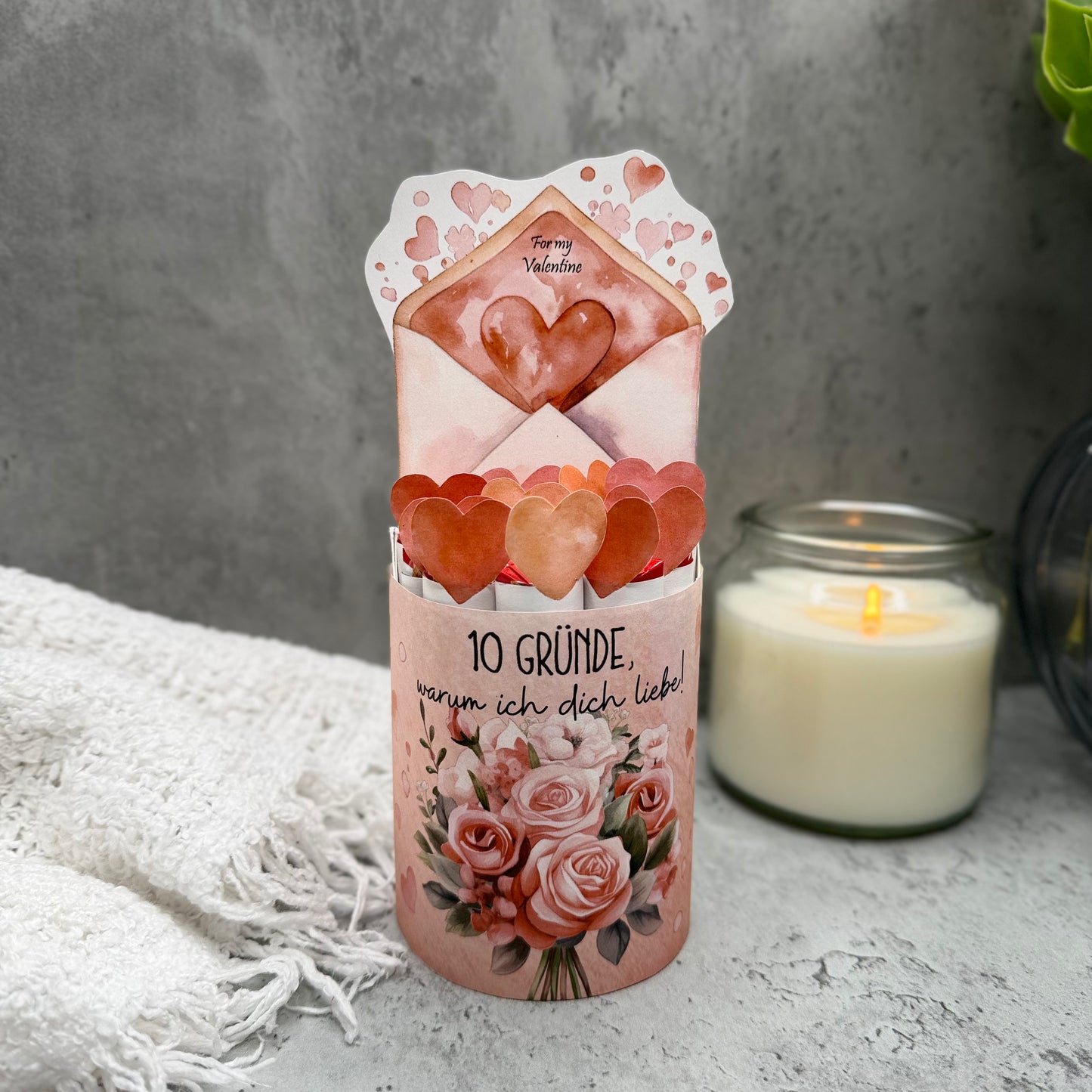 Valentinstag Geschenk, 10 Liebesgründe, Banderolen für Duplo, blaue und rosa Variante, Druckvorlage, Sofort-Download,  Last-Minute-Geschenk, PDF-Datei