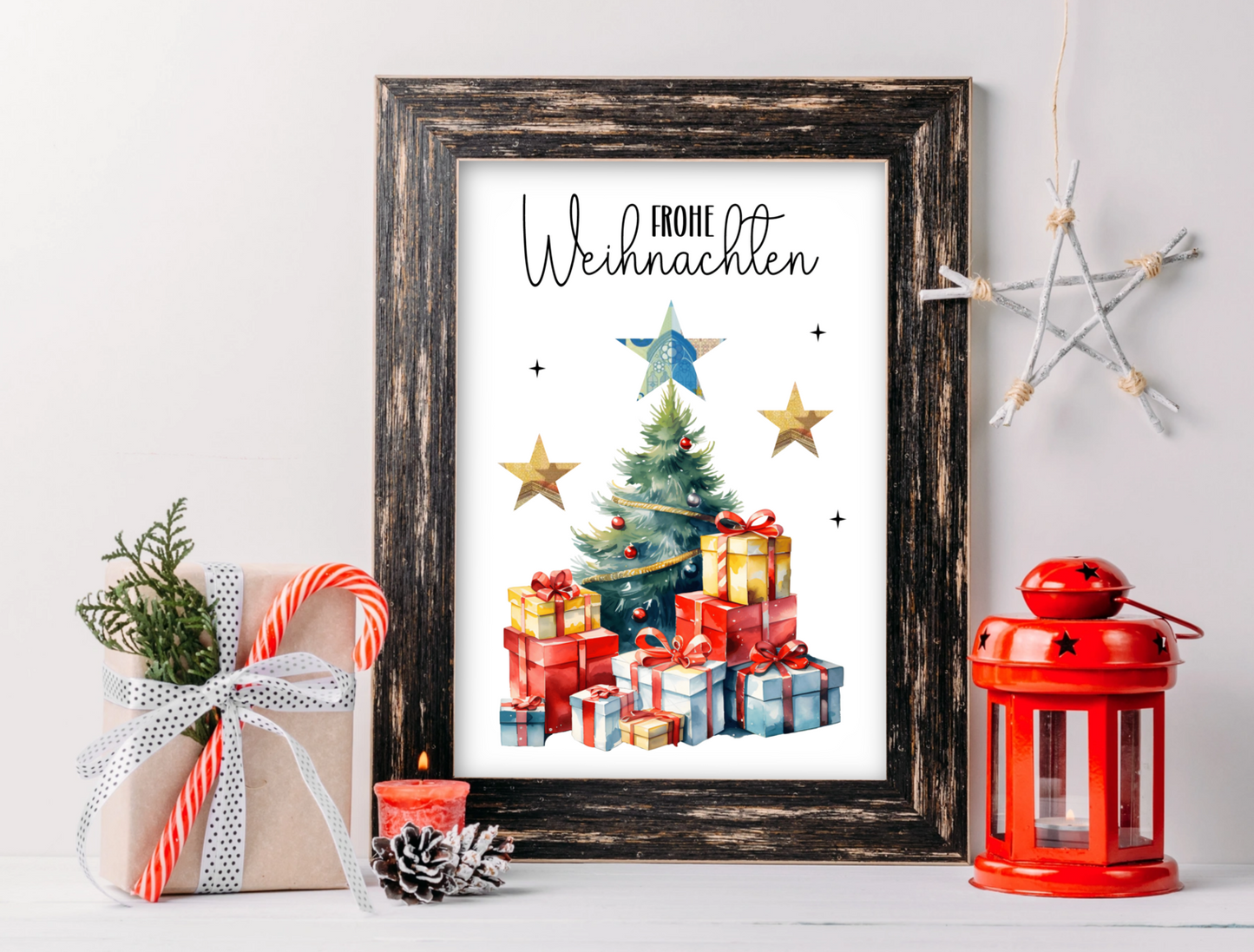 Geldgeschenk Weihnachten, Weihnachtsbaum, Druckvorlage, Geschenk, Sofort-Download, Last-Minute-Geschenk, PDF-Datei