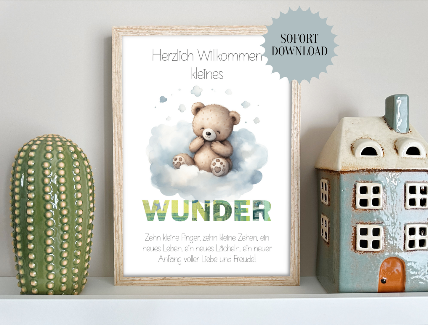 Geldgeschenk Geburt, Babyparty, Druckvorlage, Geschenk, Sofort-Download,  Last-Minute-Geschenk, PDF-Datei
