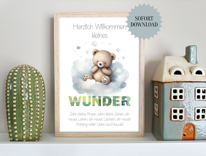 Geldgeschenk Geburt, Babyparty, Druckvorlage, Geschenk, Sofort-Download,  Last-Minute-Geschenk, PDF-Datei