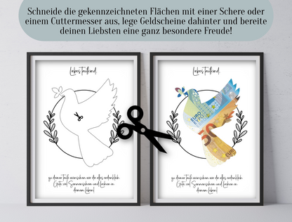 Geldgeschenk zur Taufe, Sofort-Download, Druckvorlage, PDF, "Wir"
