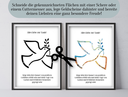 Geldgeschenk zur Taufe, Sofort-Download, Druckvorlage, PDF