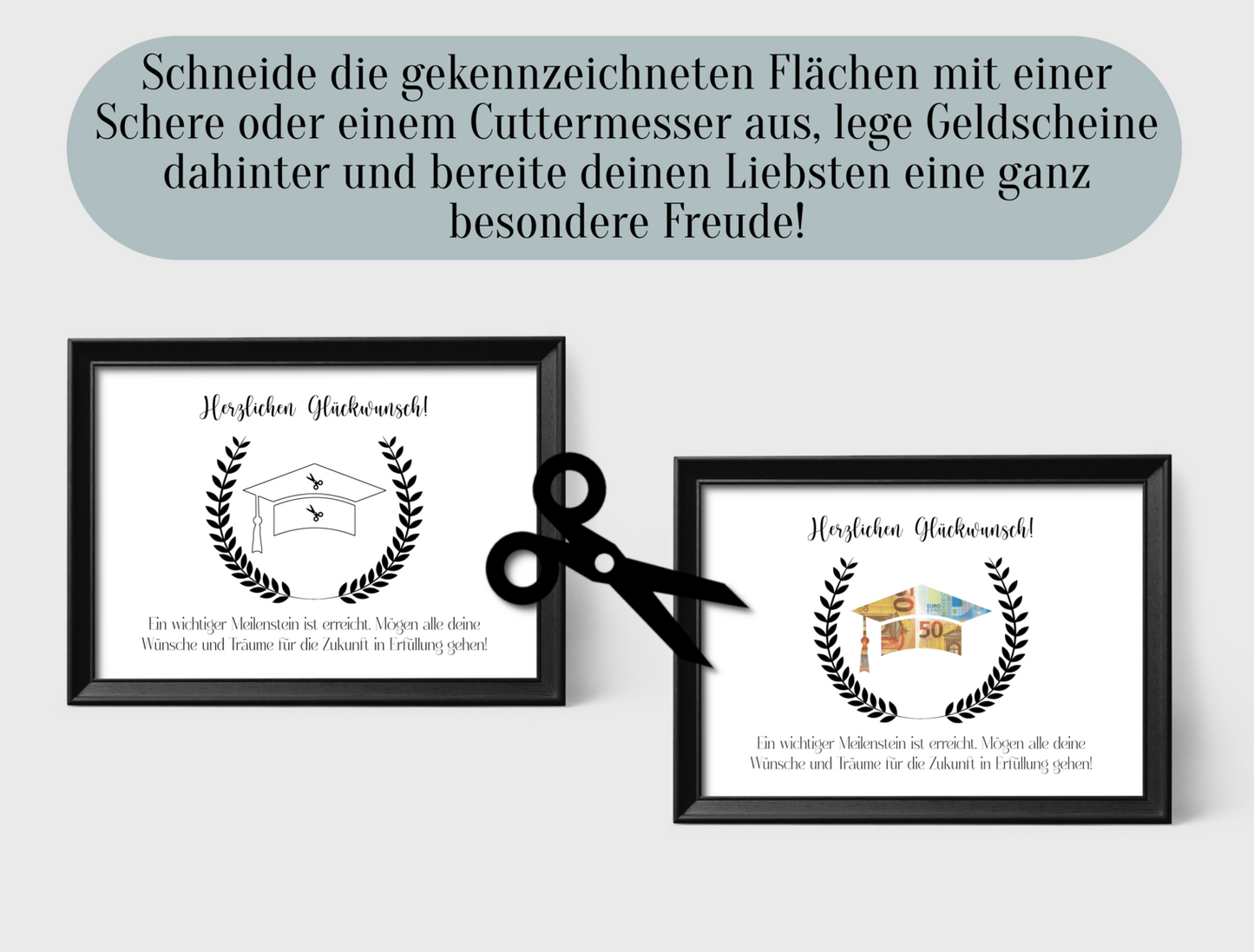 Geldgeschenk zum Studium, Abitur, Abschluss, Bachelor, Schulabschluss, Geschenk, Sofort-Download, PDF