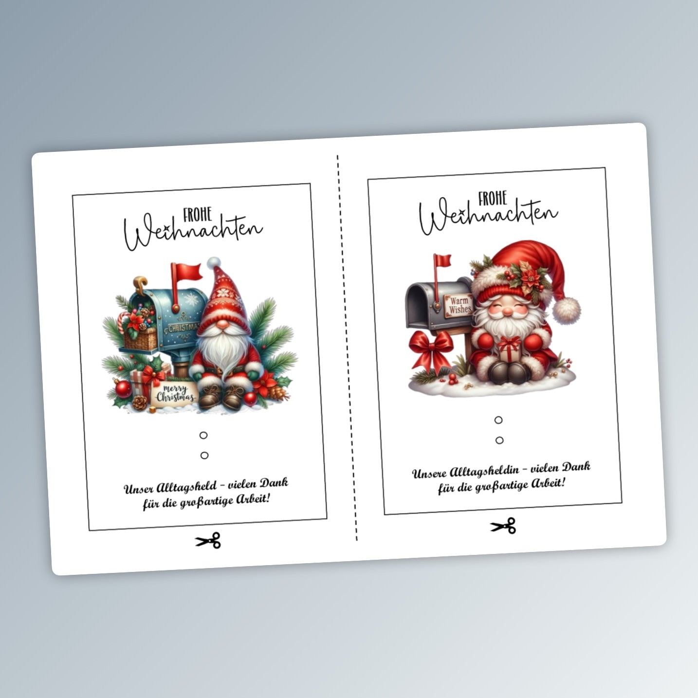 Geldgeschenk Postbote, Postbotin, Karte, Weihnachten, Druckvorlage, Geschenk, Sofort-Download, Last-Minute-Geschenk, PDF