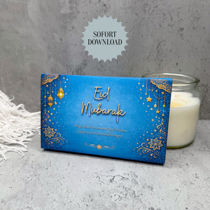 Geschenk zum Zuckerfest, Eid Mubarak, Toffifee-Banderole, Druckvorlage, Sofort-Download,  Last-Minute-Geschenk, PDF-Datei
